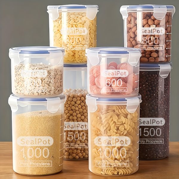 Transparent Sealed Plastic Containers, Suitable for Kitchen Storage, A Substitute for Refrigerator Storage Boxes, Reusable for Spices, Candies, Nuts, Snacks, And Home Organization Tools, Party Supplies