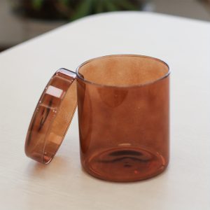 Coffee-Colored Glass Jar, Storage Jar, Multi-Purpose Jar Storage Container