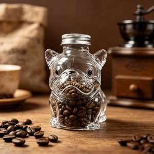 1pc French Bulldogu002FChihuahua-Shaped Jar Suitable for Coffee Storage, Flip-Top Lid Container, Canister for Tea, Candy, Nuts - Cute Pet-Themed Kitchen & Desktop Decor for Coffee Beans Preservation