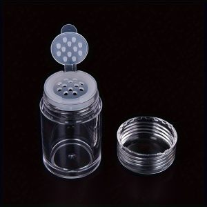 1pc Clear Plastic DIY Cosmetic Storage Bottle with Screw Cap – Transparent Shaker for Loose Powder, Glitter, and Travel Essentials – Compact & Durable Design for Home or On-the-Go Use, Cosmetic Storage Organizer, Portable Makeup Container, Screwon Lid Container