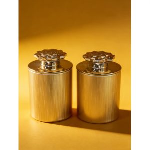 2-Pack Combination Round Iron Box Dual-Tone Optional Home Office Multi-Scene Storage Box Multi-Functional Durable Small Object Organization